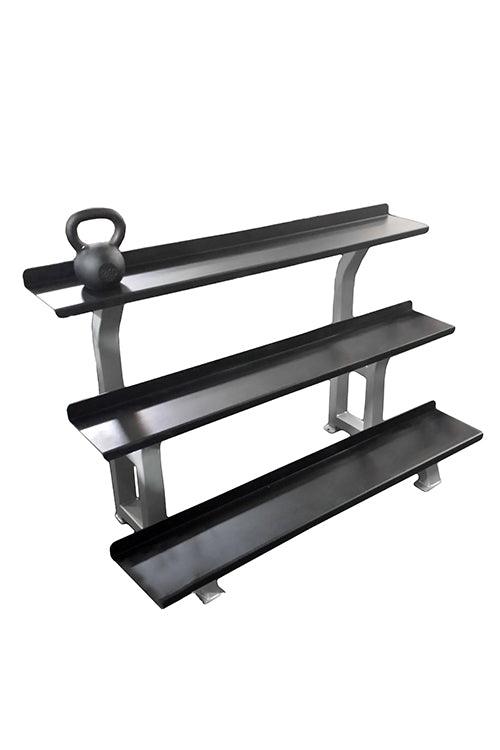 3 - Tier Kettlebell Rack - Muscle D Fitness - Commercial Storage - Grit Grind Strength