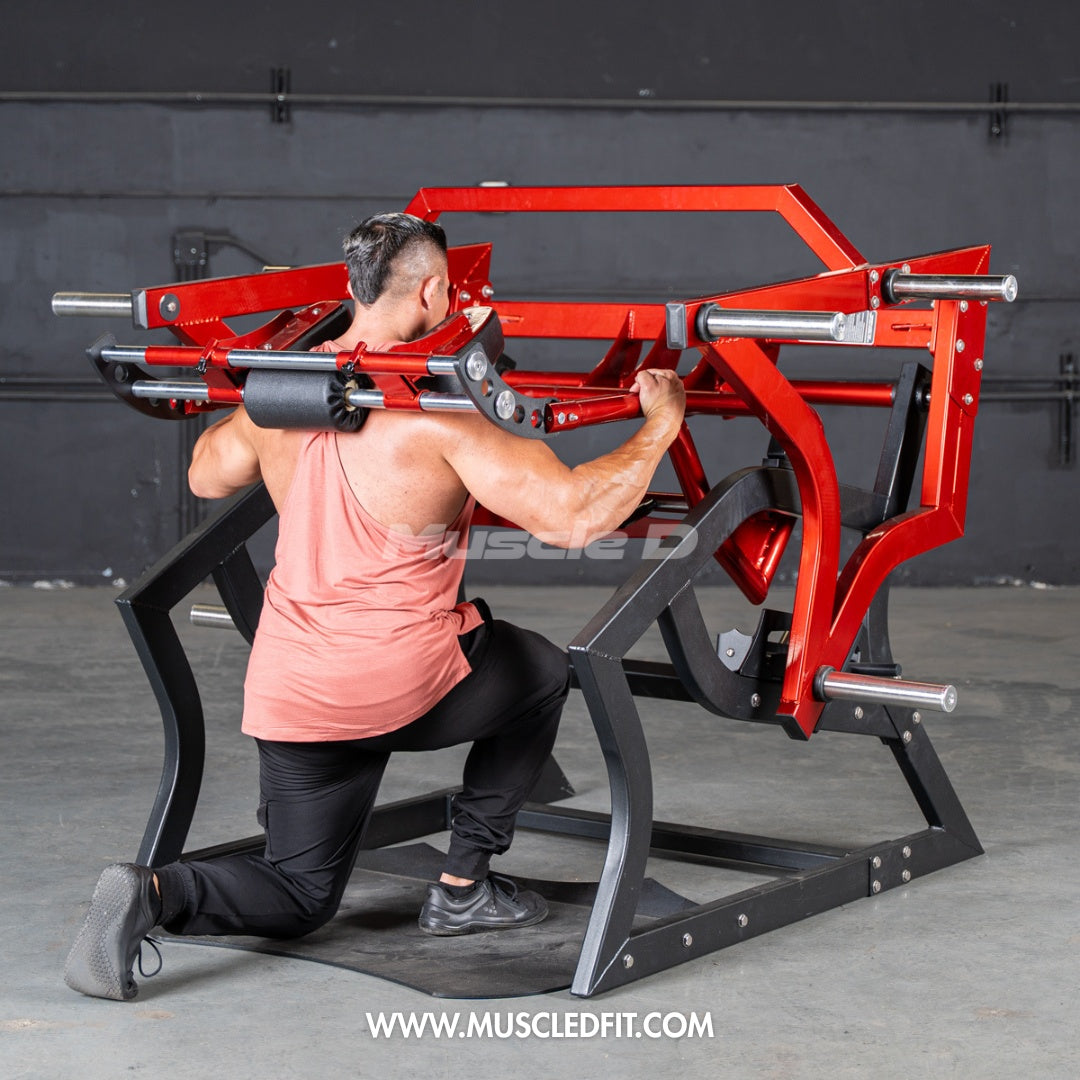 Sentadillas Power Hack Pro Strength | Máquina de gimnasio comercial Muscle D Fitness 
