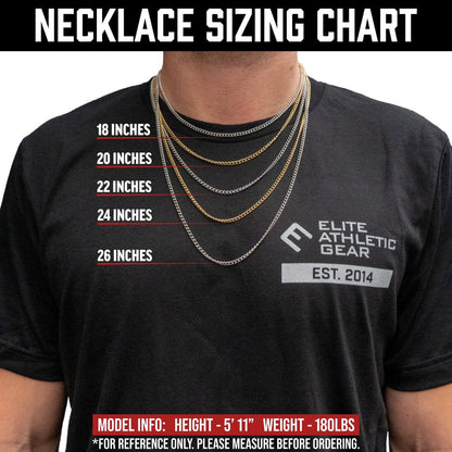 3mm Cuban Link Chain Necklace - 14K Gold Plated Stainless Steel - Grit Grind Strength