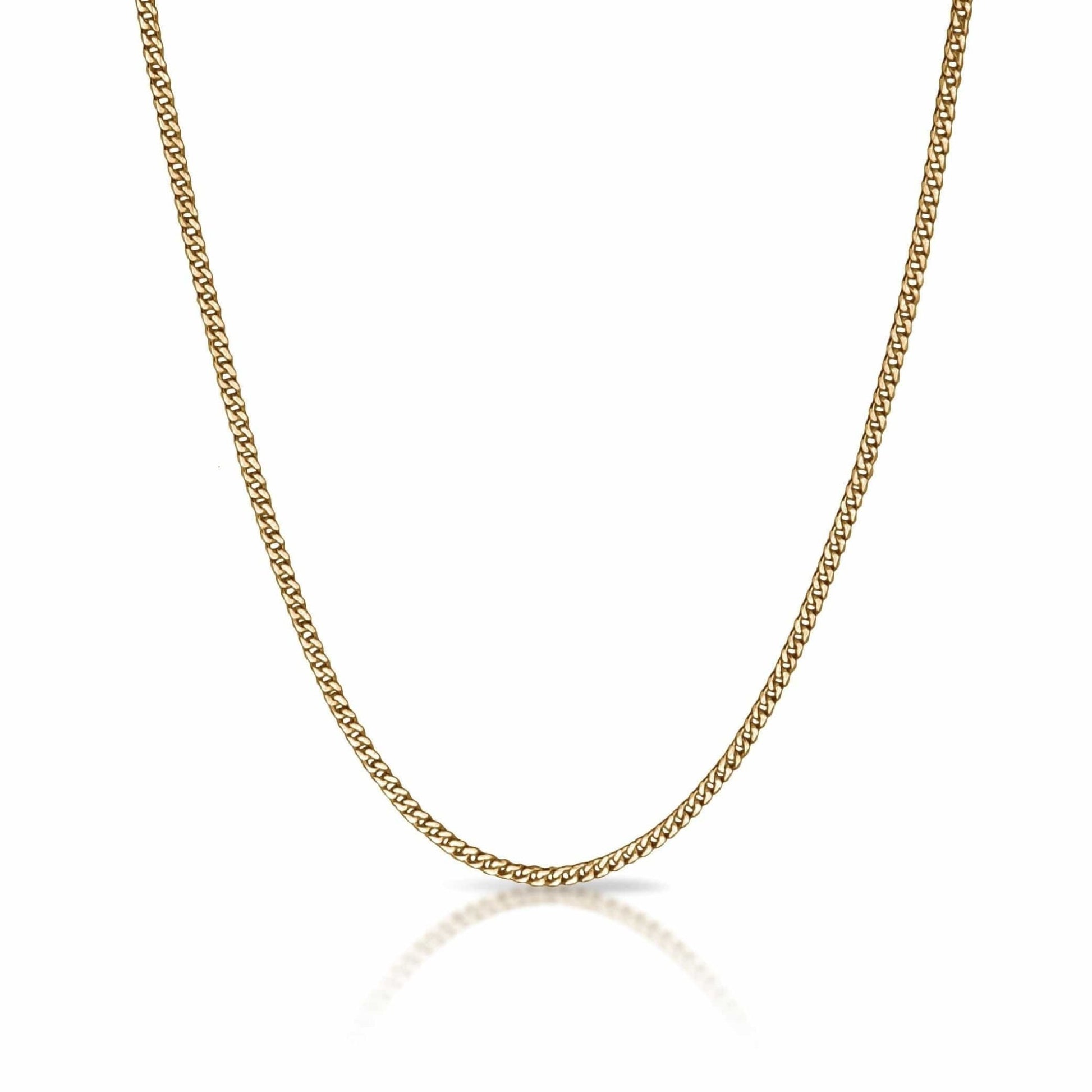 3mm Cuban Link Chain Necklace - 14K Gold Plated Stainless Steel - Grit Grind Strength