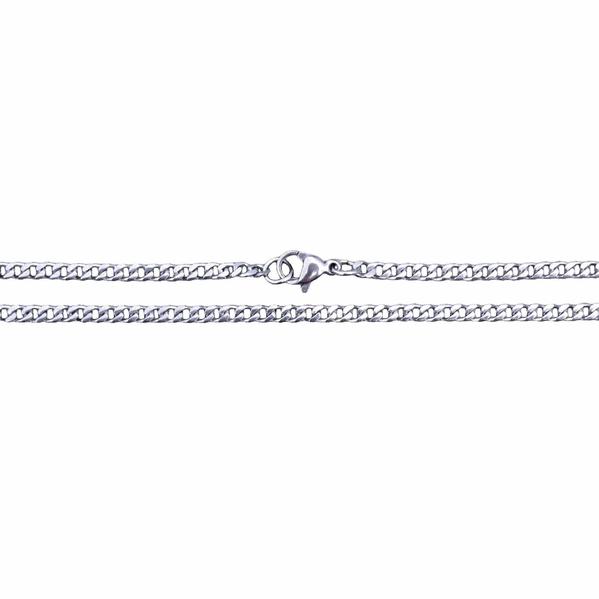 3mm Cuban Link Chain Necklace - Stainless Steel - Grit Grind Strength