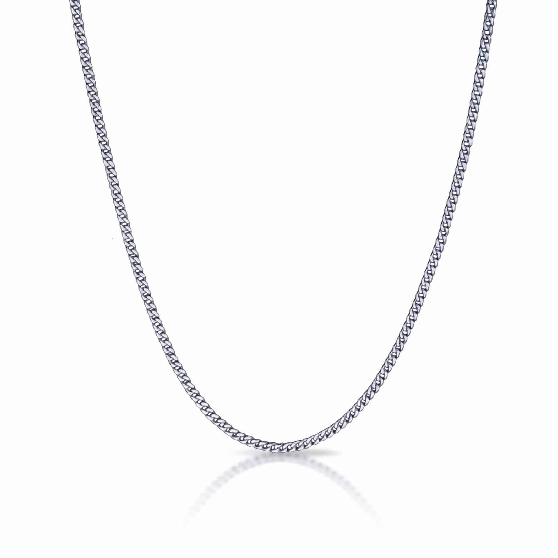 3mm Cuban Link Chain Necklace - Stainless Steel - Grit Grind Strength