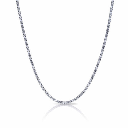 3mm Cuban Link Chain Necklace - Stainless Steel - Grit Grind Strength