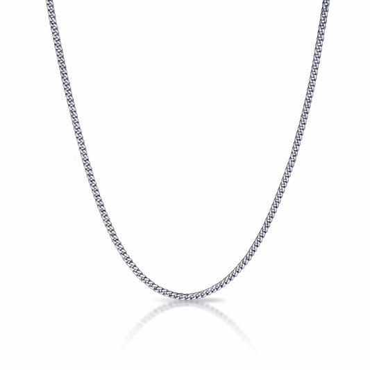 3mm Cuban Link Chain Necklace - Stainless Steel - Grit Grind Strength