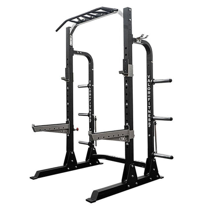 3x3 Half Rack w/ Multi Grip Pullup Bar and Plate Storage - Grit Grind Strength