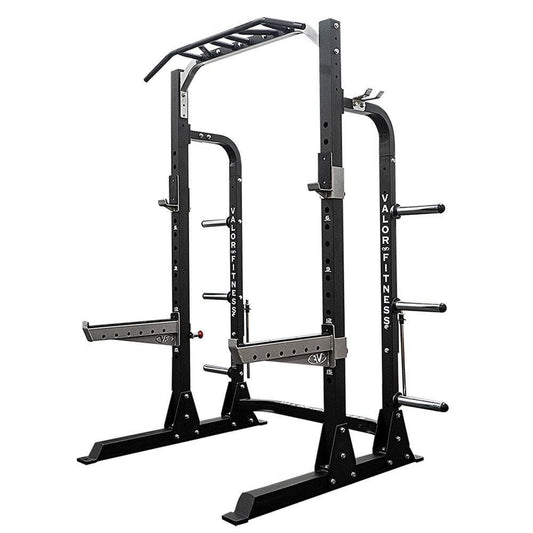 3x3 Half Rack w/ Multi Grip Pullup Bar and Plate Storage - Grit Grind Strength