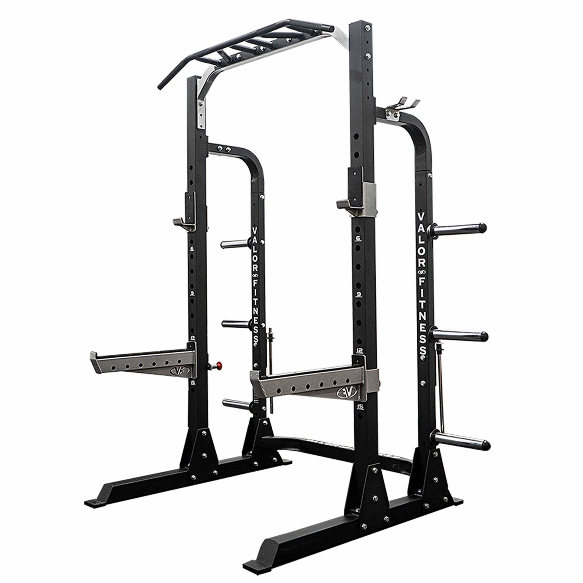3x3 Half Rack w/ Multi Grip Pullup Bar and Plate Storage - Grit Grind Strength