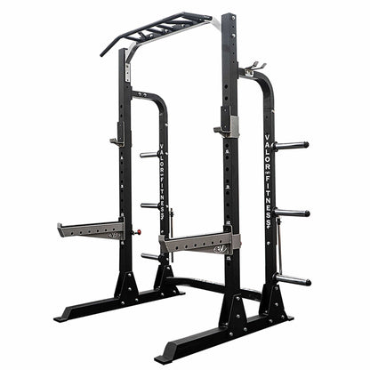 3x3 Half Rack w/ Multi Grip Pullup Bar and Plate Storage - Grit Grind Strength