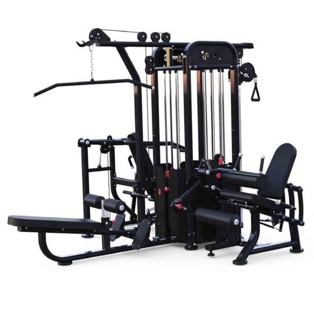 4 Stack Megatron Compact Multi - Gym - Muscle D Fitness - Space Saving - Leg Extension & Curl, Lat Pull, Low Row, Multi - Press - Grit Grind Strength