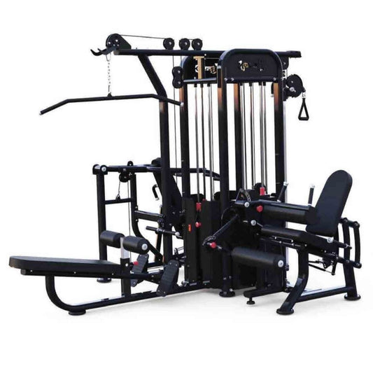 4 Stack Megatron Compact Multi - Gym - Muscle D Fitness - Space Saving - Leg Extension & Curl, Lat Pull, Low Row, Multi - Press - Grit Grind Strength