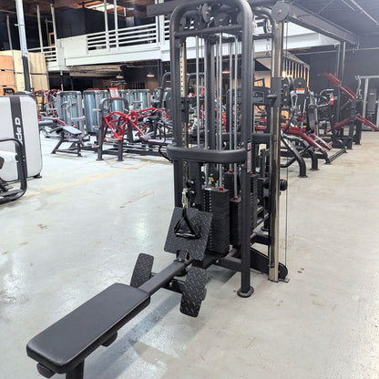 4 Stack Megatron Standard Jungle Gym - 2 Colors - Muscle D Fitness - Low Row, Lat Pulldown, Single Handle Hi/low Pulley, Double Hi/Low Pulley - Grit Grind Strength