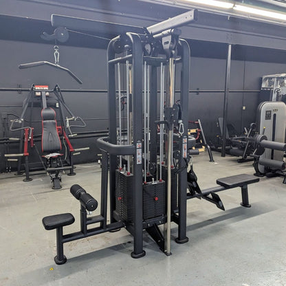 4 Stack Megatron Standard Jungle Gym - 2 Colors - Muscle D Fitness - Low Row, Lat Pulldown, Single Handle Hi/low Pulley, Double Hi/Low Pulley - Grit Grind Strength