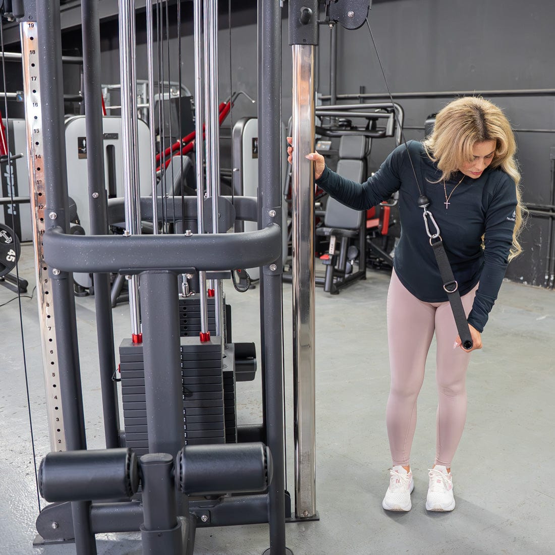 4 Stack Megatron Standard Jungle Gym - 2 Colors - Muscle D Fitness - Low Row, Lat Pulldown, Single Handle Hi/low Pulley, Double Hi/Low Pulley - Grit Grind Strength