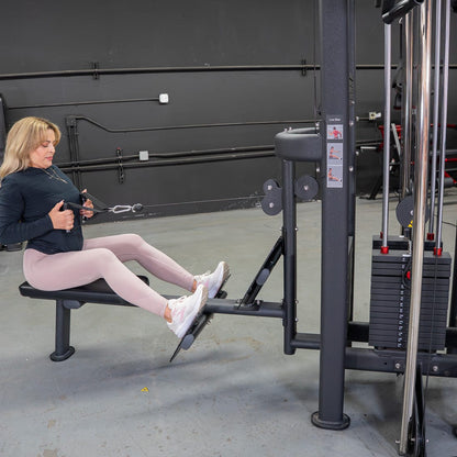 4 Stack Megatron Standard Jungle Gym - 2 Colors - Muscle D Fitness - Low Row, Lat Pulldown, Single Handle Hi/low Pulley, Double Hi/Low Pulley - Grit Grind Strength