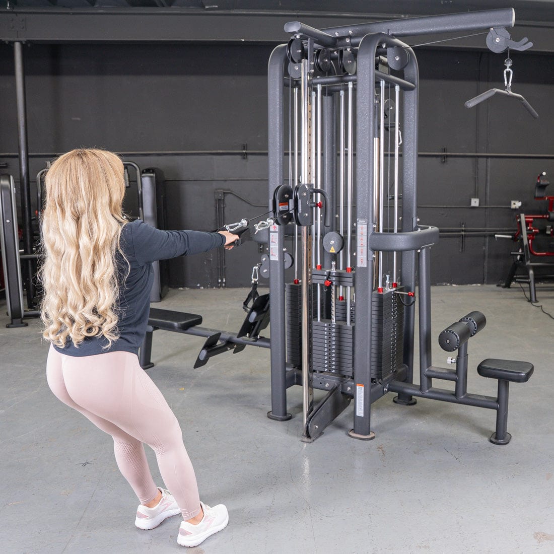 4 Stack Megatron Standard Jungle Gym - 2 Colors - Muscle D Fitness - Low Row, Lat Pulldown, Single Handle Hi/low Pulley, Double Hi/Low Pulley - Grit Grind Strength