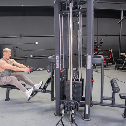 4 Stack Megatron Standard Jungle Gym - 2 Colors - Muscle D Fitness - Low Row, Lat Pulldown, Single Handle Hi/low Pulley, Double Hi/Low Pulley - Grit Grind Strength