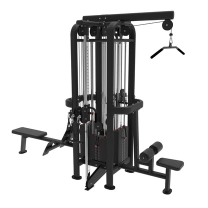 4 Stack Megatron Standard Jungle Gym - 2 Colors - Muscle D Fitness - Low Row, Lat Pulldown, Single Handle Hi/low Pulley, Double Hi/Low Pulley - Grit Grind Strength