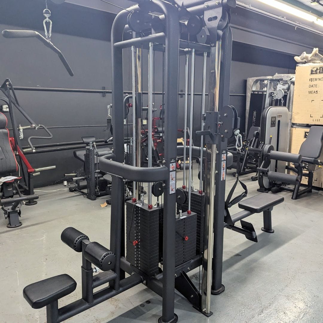 4 Stack Megatron Standard Jungle Gym - 2 Colors - Muscle D Fitness - Low Row, Lat Pulldown, Single Handle Hi/low Pulley, Double Hi/Low Pulley - Grit Grind Strength
