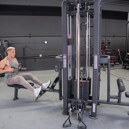 4 Stack Megatron Standard Jungle Gym - 2 Colors - Muscle D Fitness - Low Row, Lat Pulldown, Single Handle Hi/low Pulley, Double Hi/Low Pulley - Grit Grind Strength