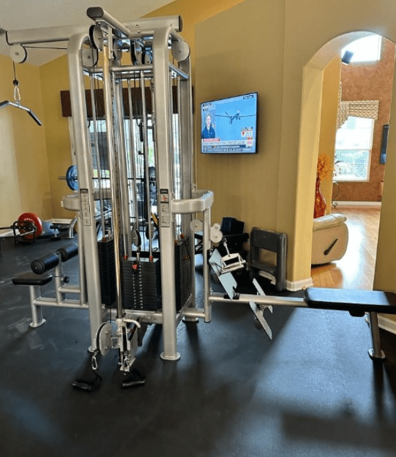 4 Stack Megatron Standard Jungle Gym - 2 Colors - Muscle D Fitness - Low Row, Lat Pulldown, Single Handle Hi/low Pulley, Double Hi/Low Pulley - Grit Grind Strength