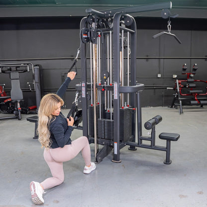 4 Stack Megatron Standard Jungle Gym - 2 Colors - Muscle D Fitness - Low Row, Lat Pulldown, Single Handle Hi/low Pulley, Double Hi/Low Pulley - Grit Grind Strength