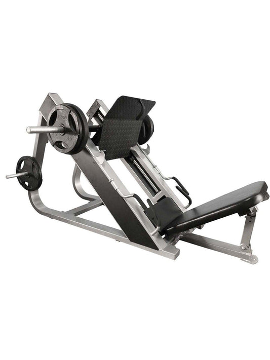 45 - Degree Compact Leg Press - Muscle D Fitness - Space Saving Design, Plate Loaded, Adjustable Back Pad - Grit Grind Strength