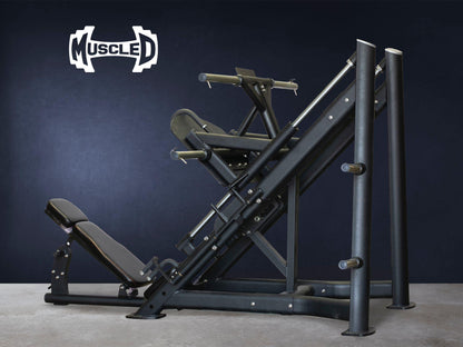 45 Degree Linear Leg Press Machine - Muscle D Fitness - Adjustable Angle Back Pad - Grit Grind Strength