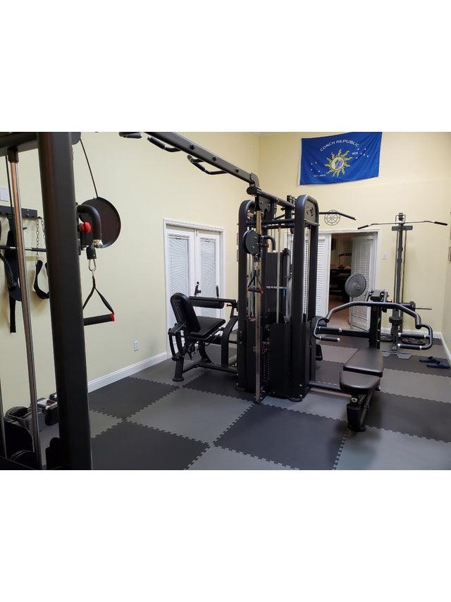 5 Stack Megatron Compact Multi - Gym - Muscle D Fitness - Lat Pull, Low Row, Bench Press, Lat Pull, Leg Ext / Curl - Grit Grind Strength
