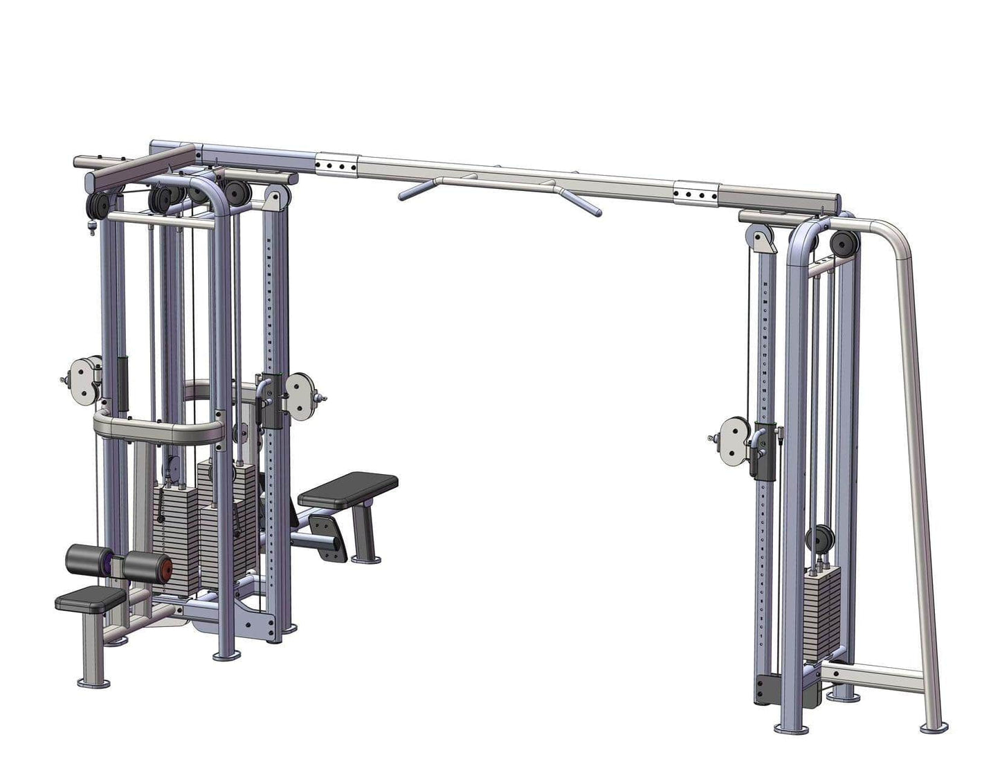 5 Stack Megatron Deluxe Jungle Gym 3 Colors - Muscle D Fitness - Commercial - Grade , Lat Pull, Low Row, Functional Column - Grit Grind Strength