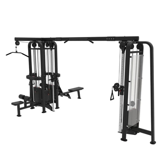 5 Stack Megatron Standard Jungle Gym 2 Colors - Muscle D Fitness - Sturdy Commercial - Grade, Lat Pull, Low Row, Functional Column - Grit Grind Strength
