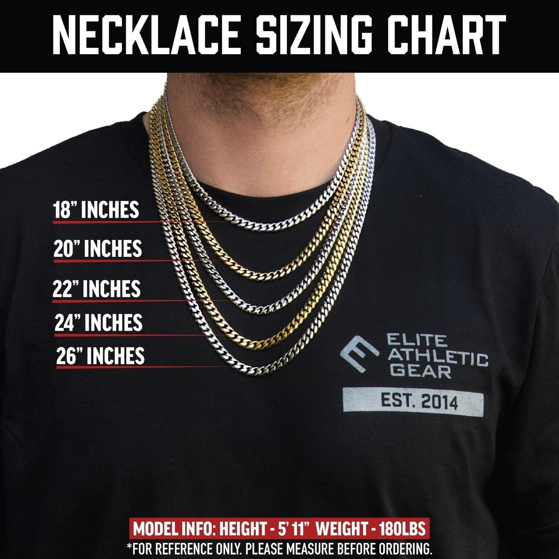 6mm Cuban Link Chain Necklace - 14K Gold Plated Stainless Steel - Grit Grind Strength