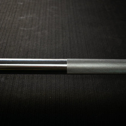 7' Hard Chrome Triple Bearing Olympic Bar - Muscle D Fitness - Precision Performance Grade Knurling - Grit Grind Strength