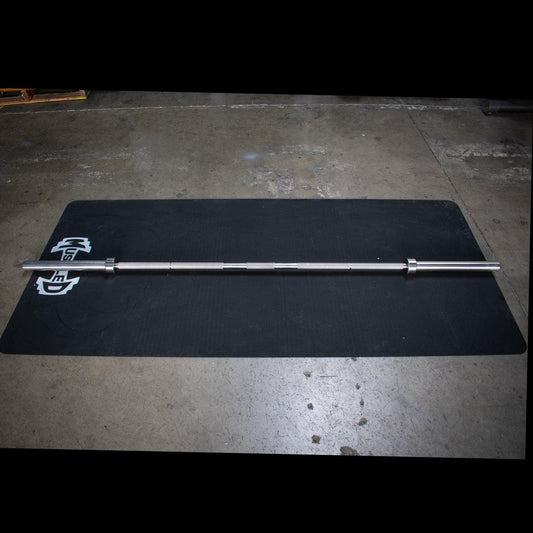7' Stainless Steel Olympic Bar - Bushing - Muscle D Fitness - Quality Knurling - Grit Grind Strength