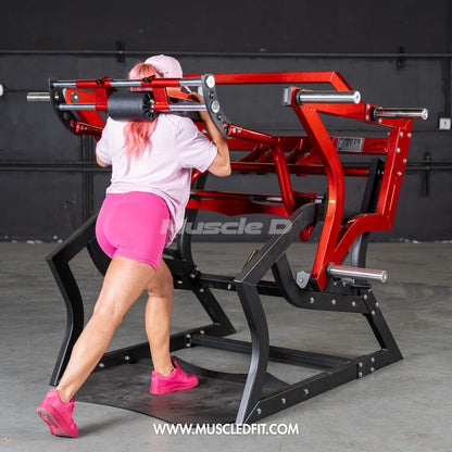 Sentadillas Power Hack Pro Strength | Máquina de gimnasio comercial Muscle D Fitness 