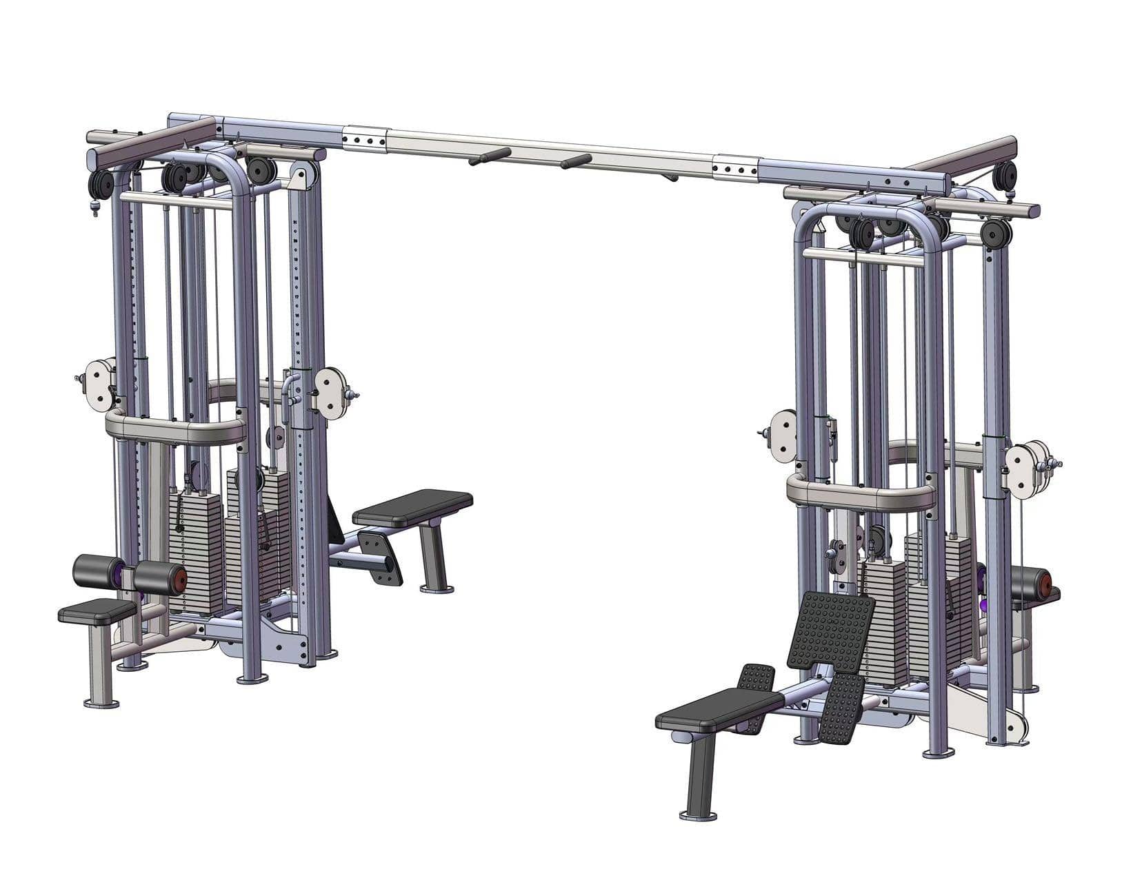 8 Stack Megatron Deluxe Jungle Gym 3 Colors - Muscle D Fitness - Commercial Grade Selectorized Multi - Station - Grit Grind Strength