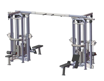 8 Stack Megatron Deluxe Jungle Gym 3 Colors - Muscle D Fitness - Commercial Grade Selectorized Multi - Station - Grit Grind Strength