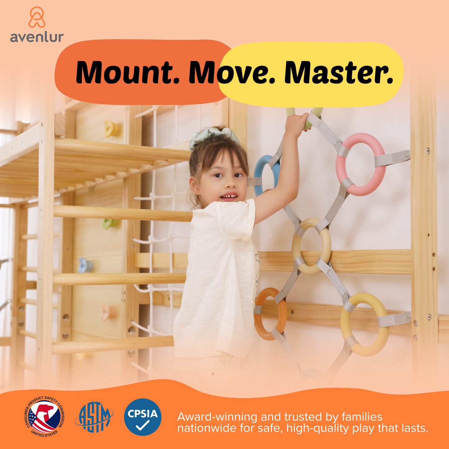 Walnut Modular 9-in-1 Swedish Ladder Wall Gym – Indoor Climber for Kids & Toddlers