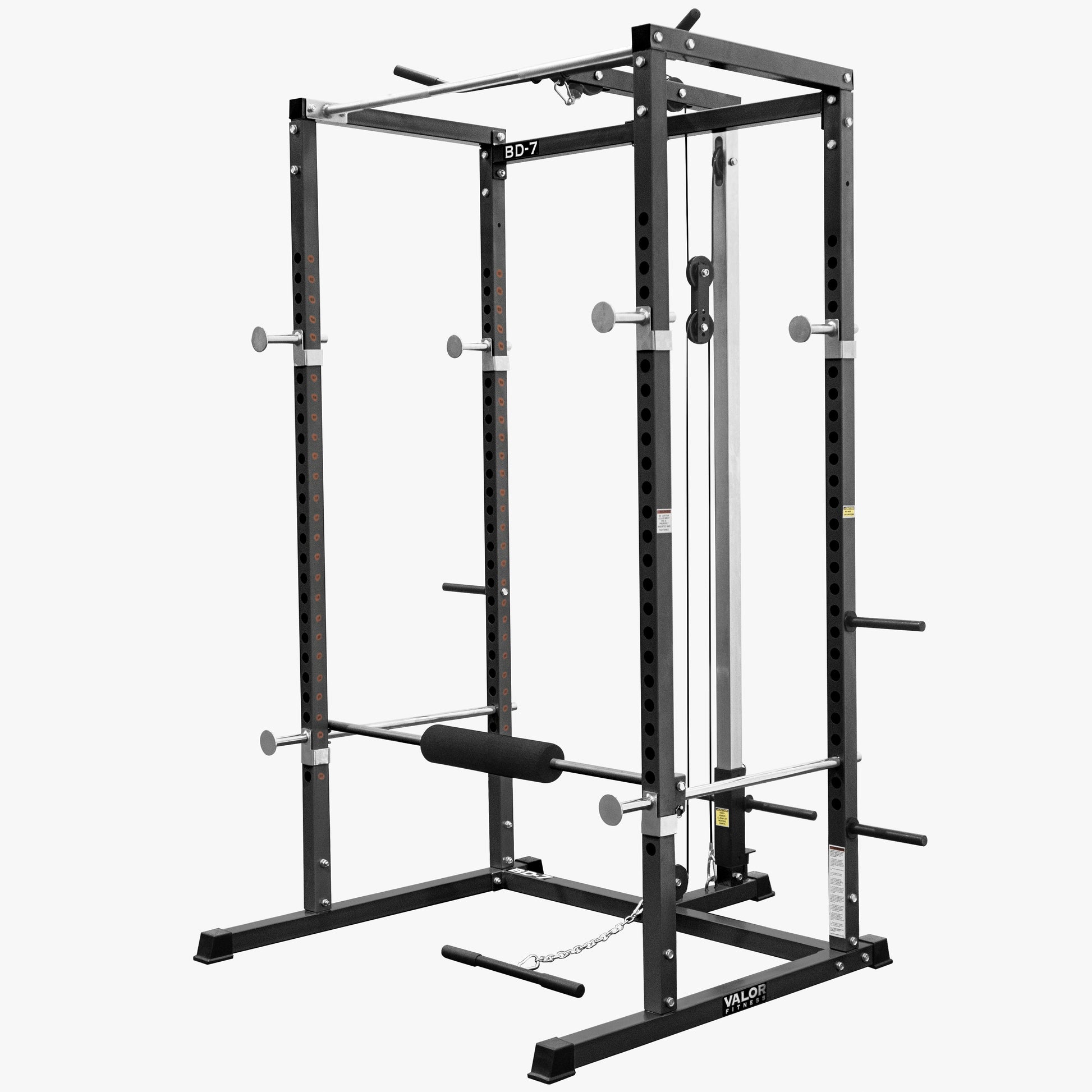 Compact 2x2 Power Rack w/ Lat Pull Station - Grit Grind Strength