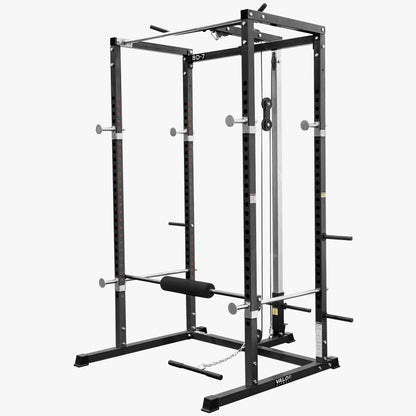 Compact 2x2 Power Rack w/ Lat Pull Station - Grit Grind Strength