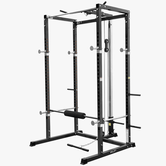 Compact 2x2 Power Rack w/ Lat Pull Station - Grit Grind Strength