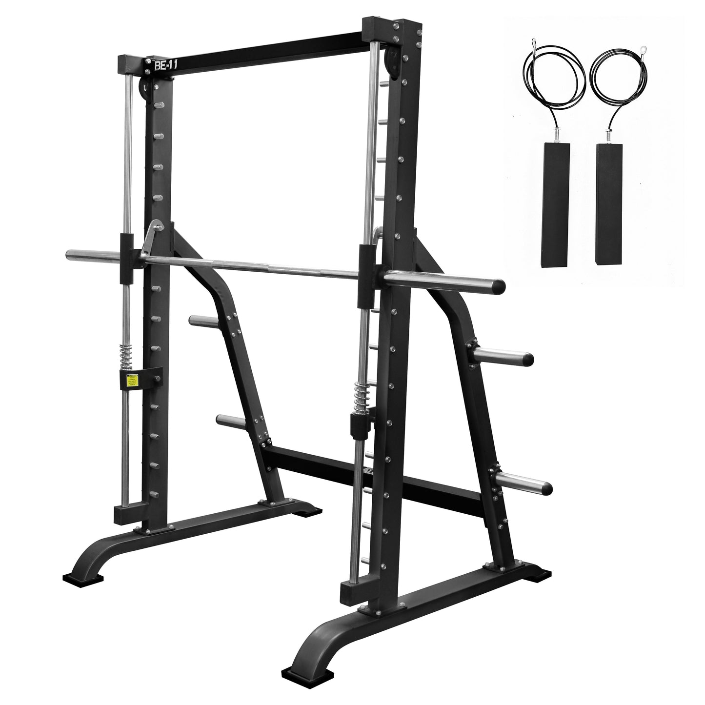 Counterbalanced Smith Machine with Plate Storage Pegs - Grit Grind Strength