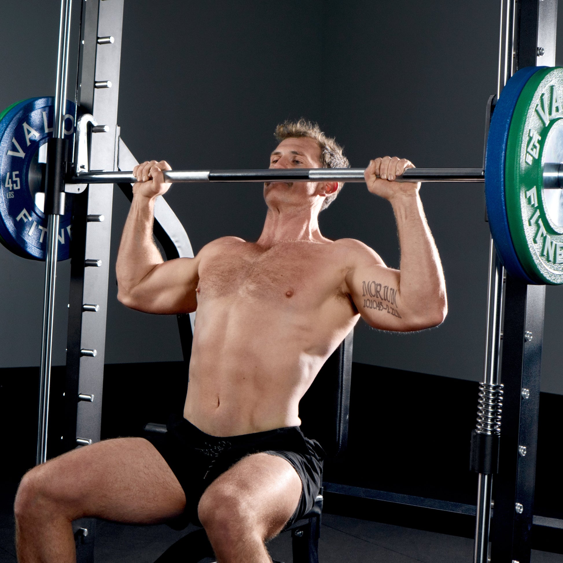 Counterbalanced Smith Machine with Plate Storage Pegs - Grit Grind Strength