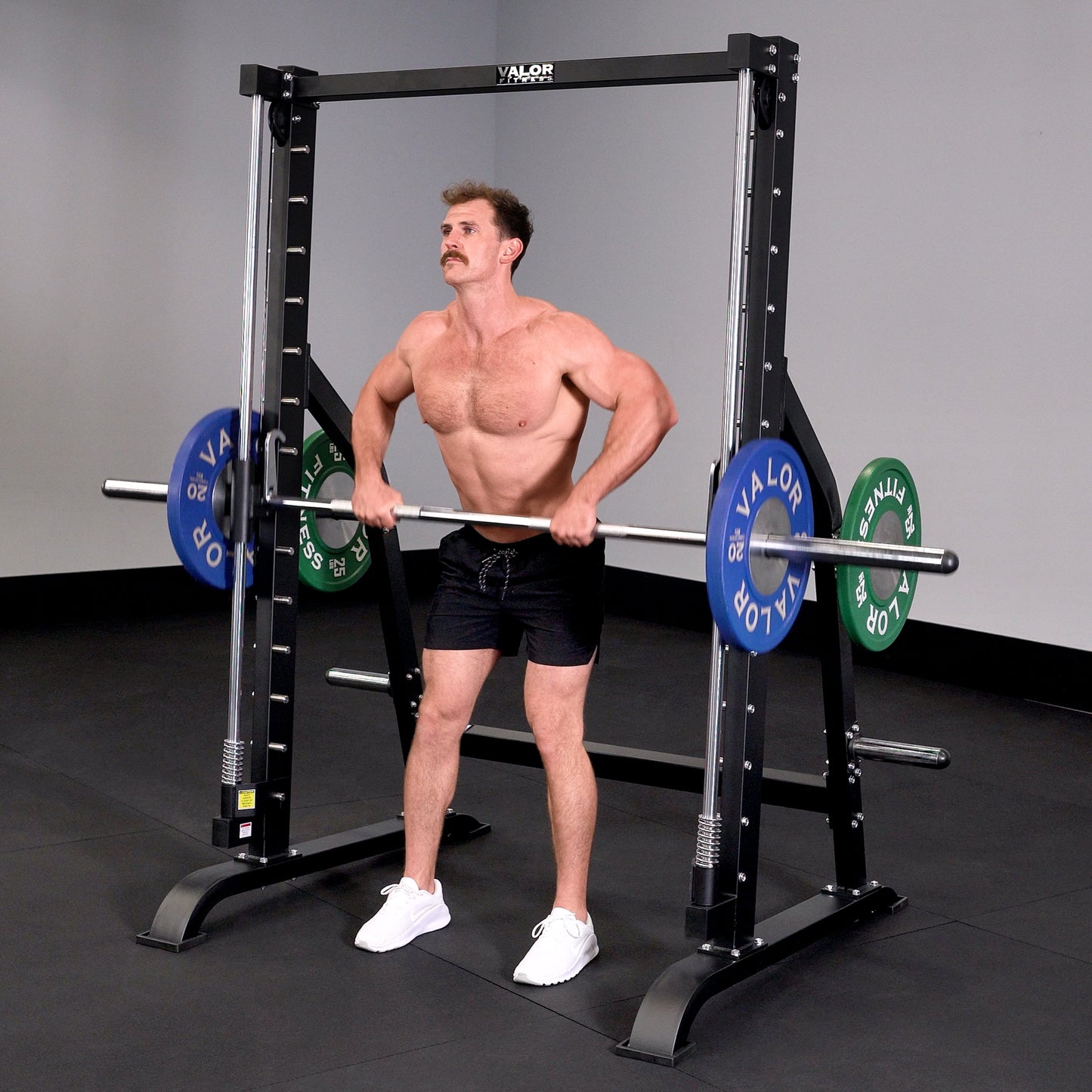 Counterbalanced Smith Machine with Plate Storage Pegs - Grit Grind Strength