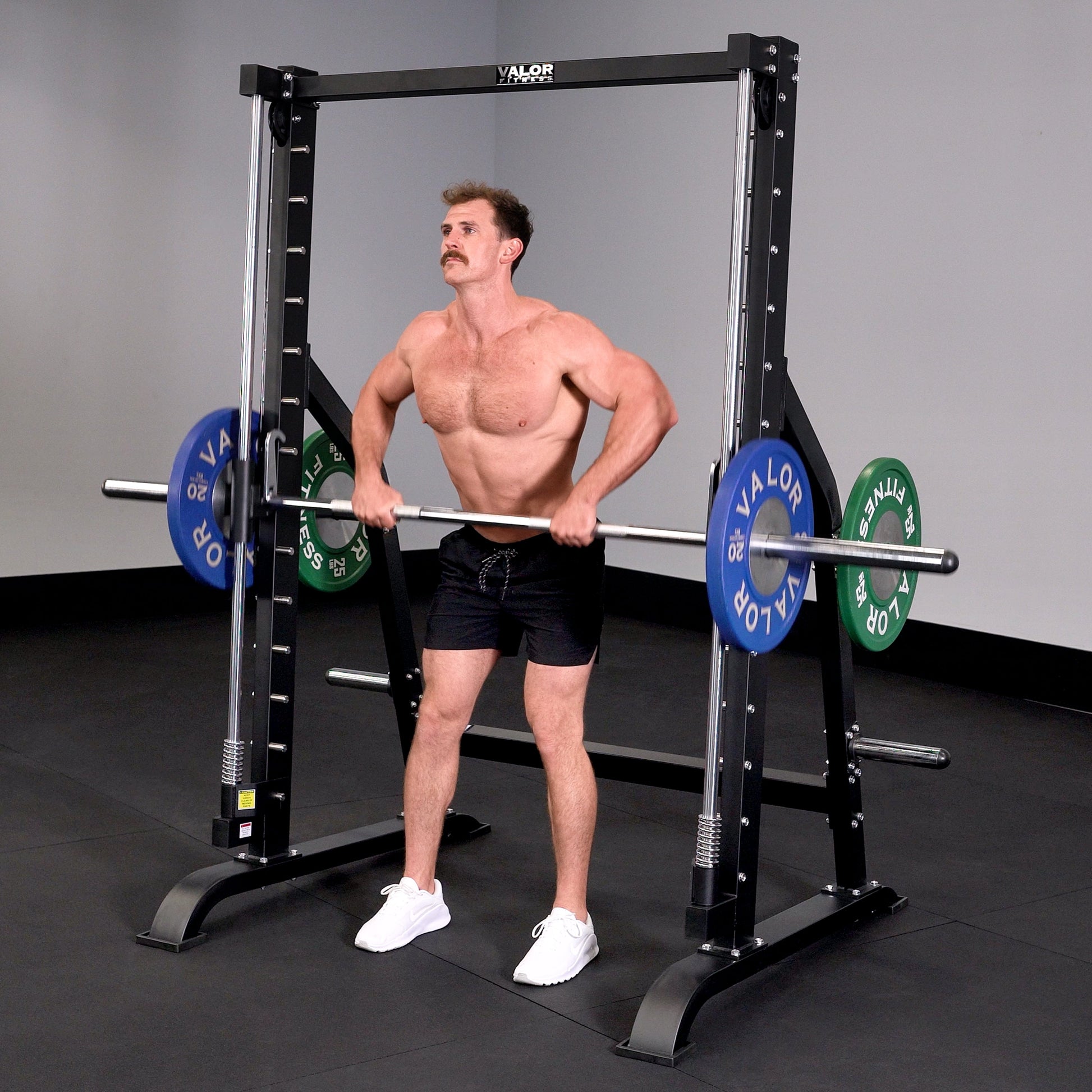 Counterbalanced Smith Machine with Plate Storage Pegs - Grit Grind Strength
