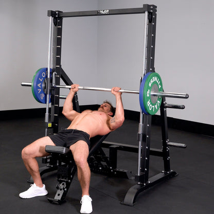 Counterbalanced Smith Machine with Plate Storage Pegs - Grit Grind Strength