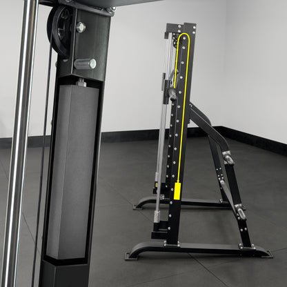 Counterbalanced Smith Machine with Plate Storage Pegs - Grit Grind Strength