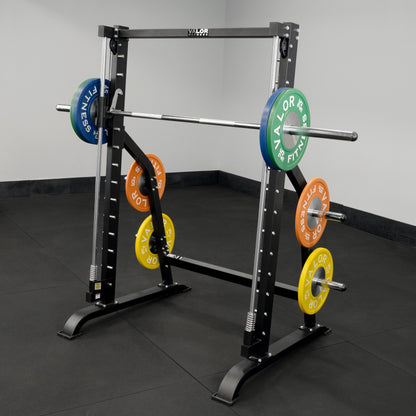 Counterbalanced Smith Machine with Plate Storage Pegs - Grit Grind Strength