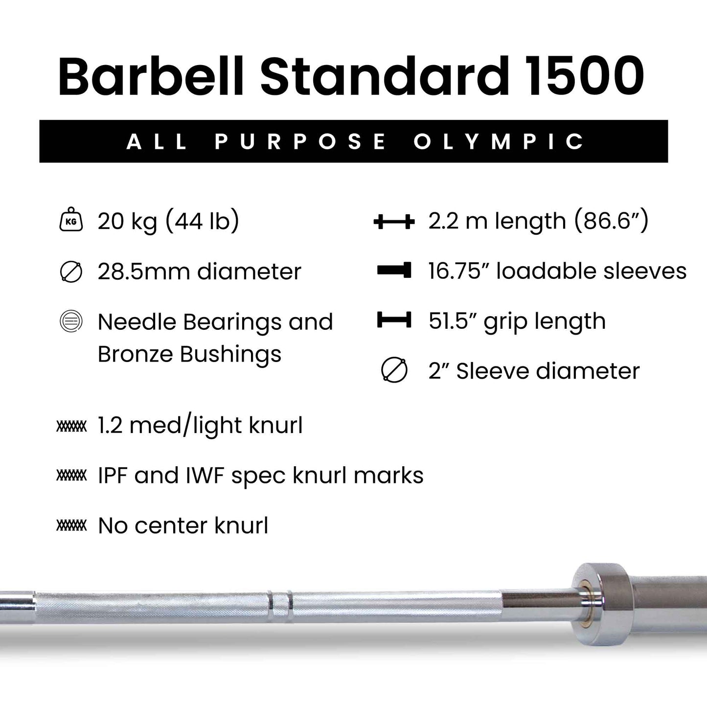 Barbell 1500 Olympic Barbell