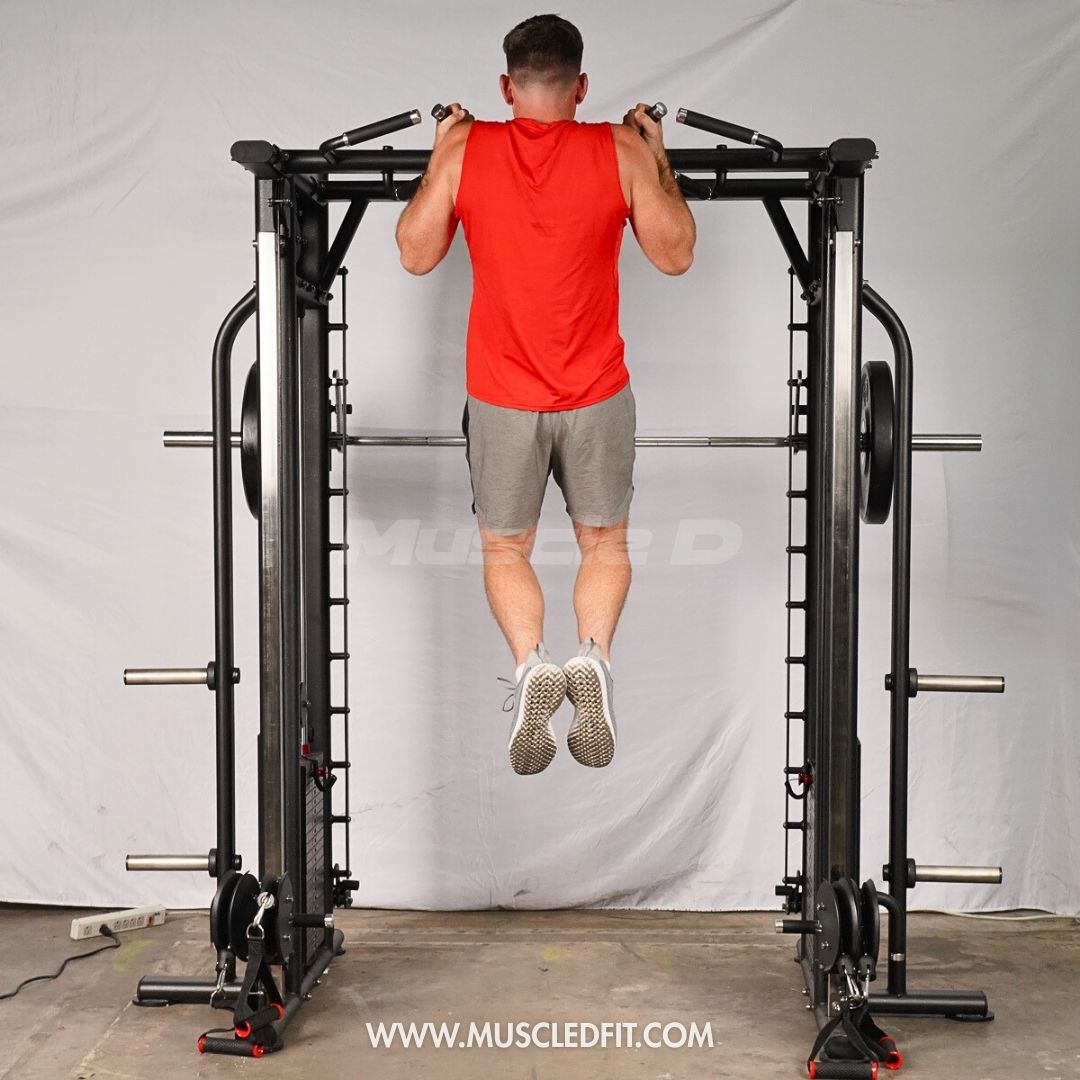 Muscle D Fitness Dual Adjustable Pulley Smith Combo – Full Body Trainer - Grit Grind Strength