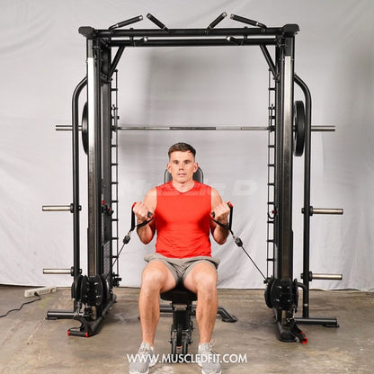 Muscle D Fitness Dual Adjustable Pulley Smith Combo – Full Body Trainer - Grit Grind Strength